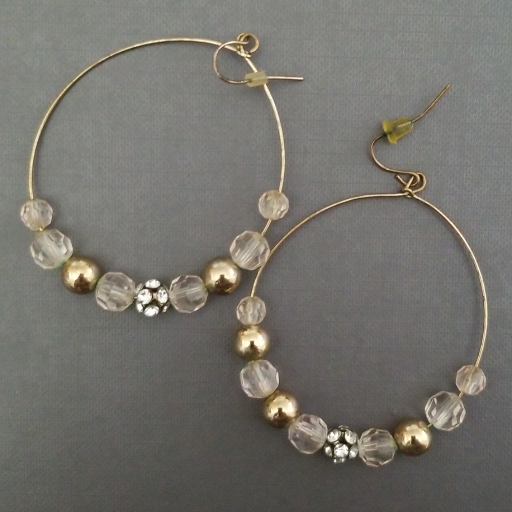 Beaded hoops - hoop earrings